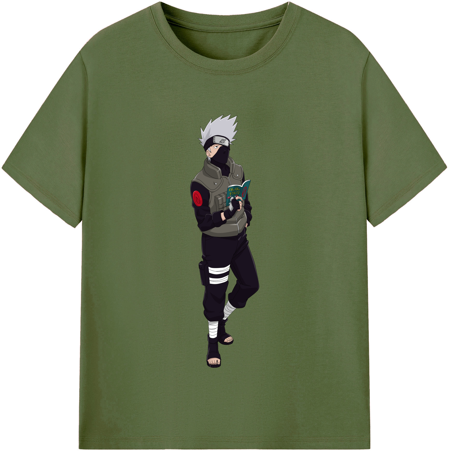 （画像用） NARUTO -ナルト- はたけ カカシ Hatake Kakashi 綿100％半袖Tシャツ（フロントプリント）